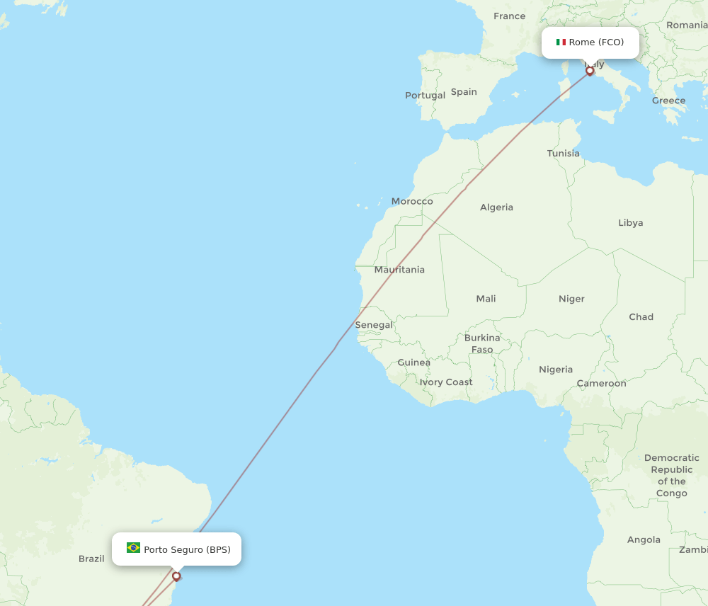 FCO-BPS flight routes