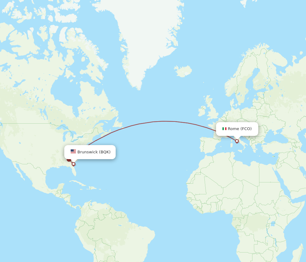 FCO-BQK flight routes