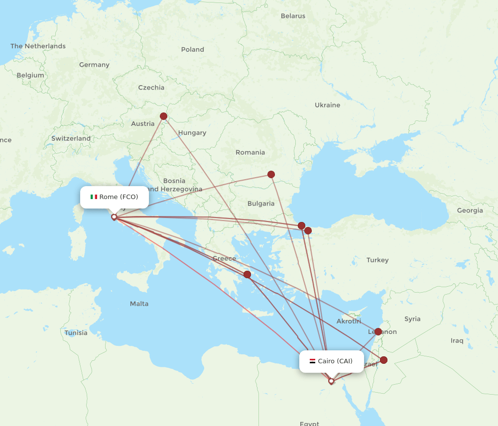FCO-CAI flight routes