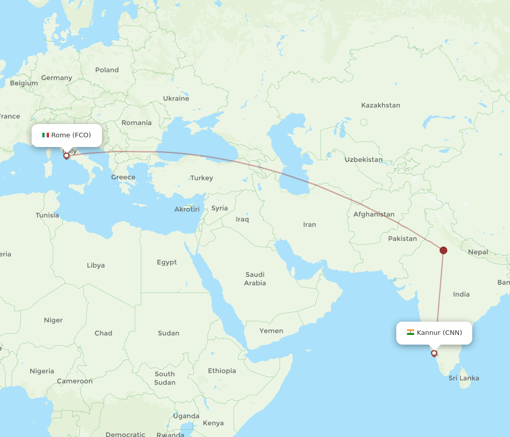 FCO-CNN flight routes