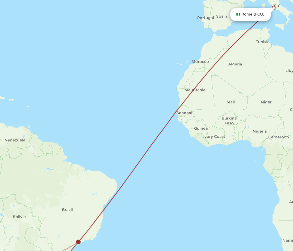 FCO-COR flight routes
