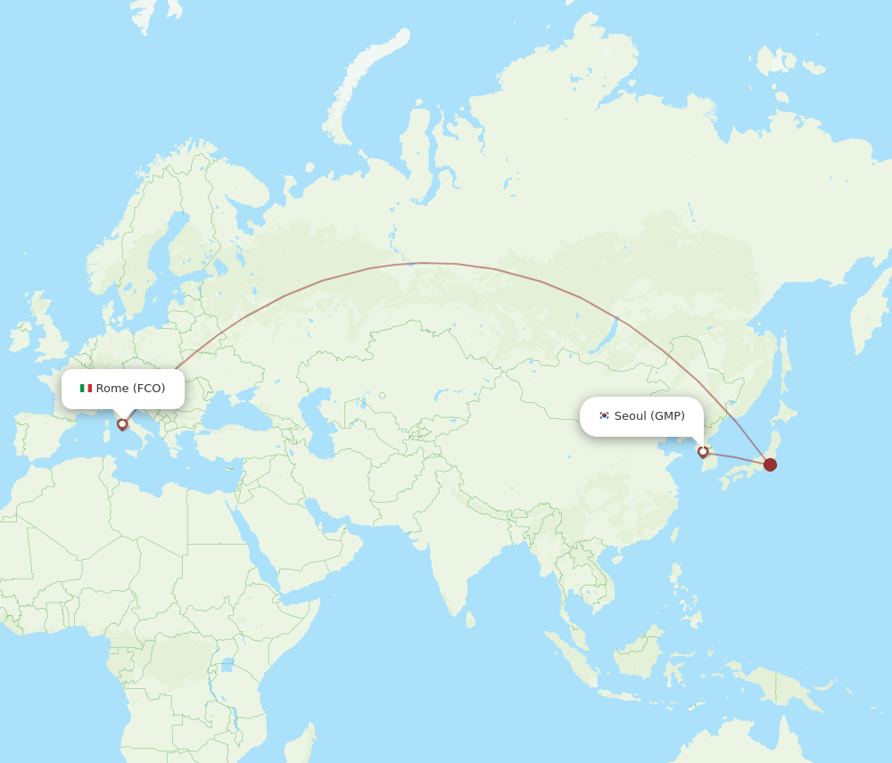 FCO-GMP flight routes