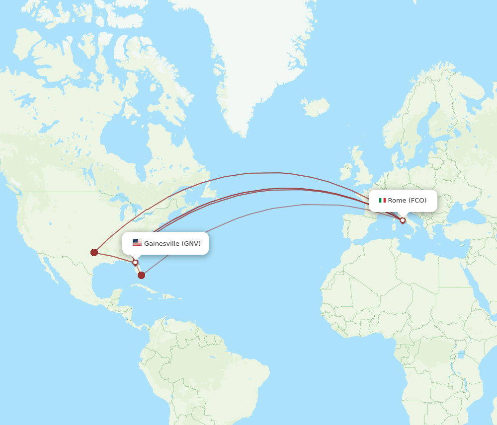 FCO-GNV flight routes