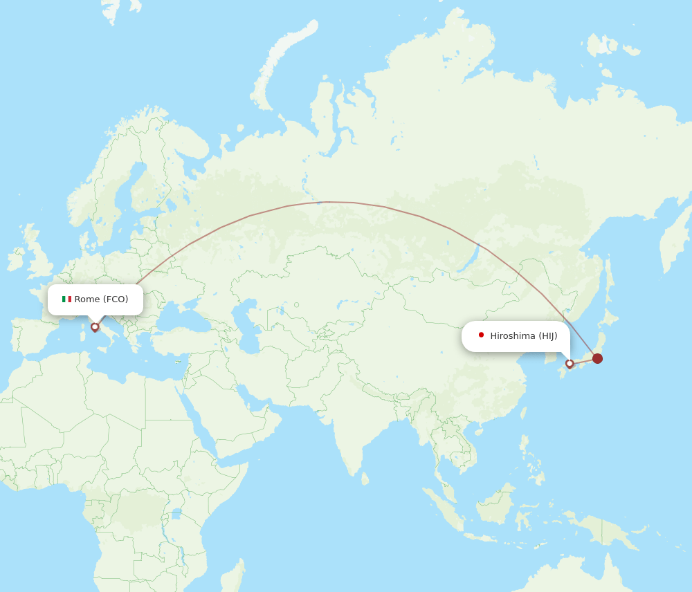 FCO-HIJ flight routes