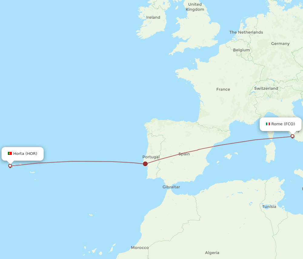 FCO-HOR flight routes