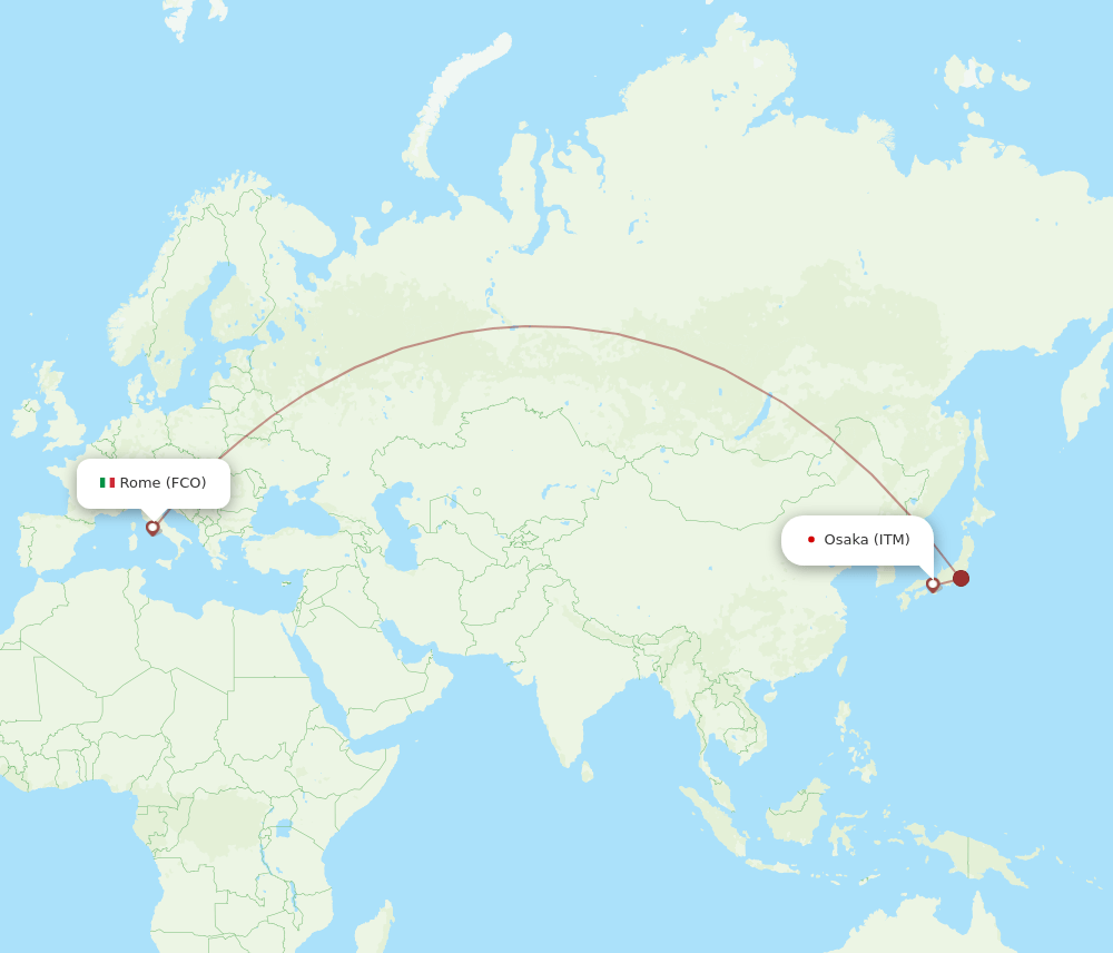 FCO-ITM flight routes