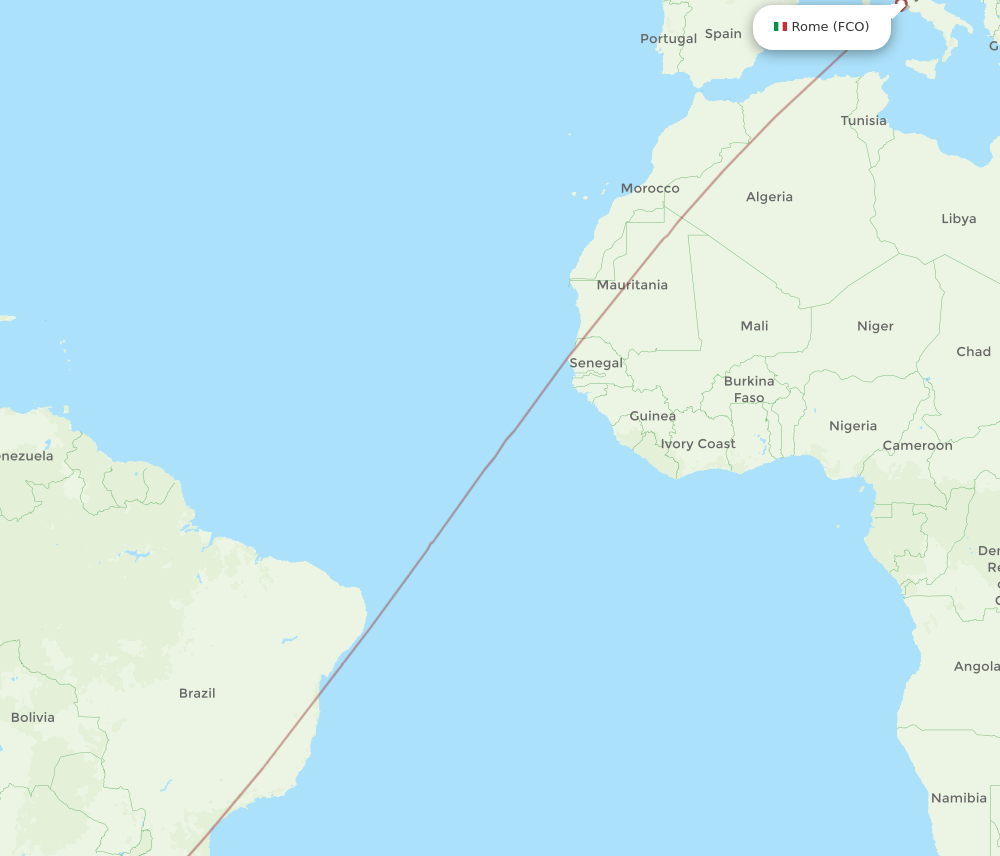 FCO-MDQ flight routes