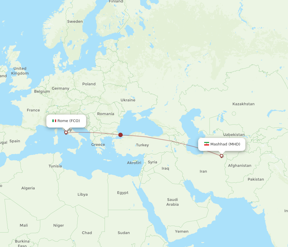 FCO-MHD flight routes