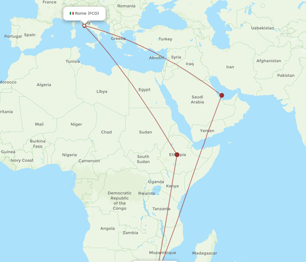 FCO-MPM flight routes