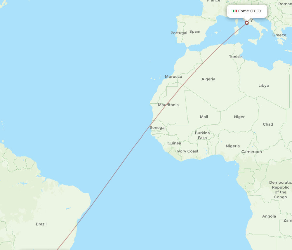 FCO-NVT flight routes