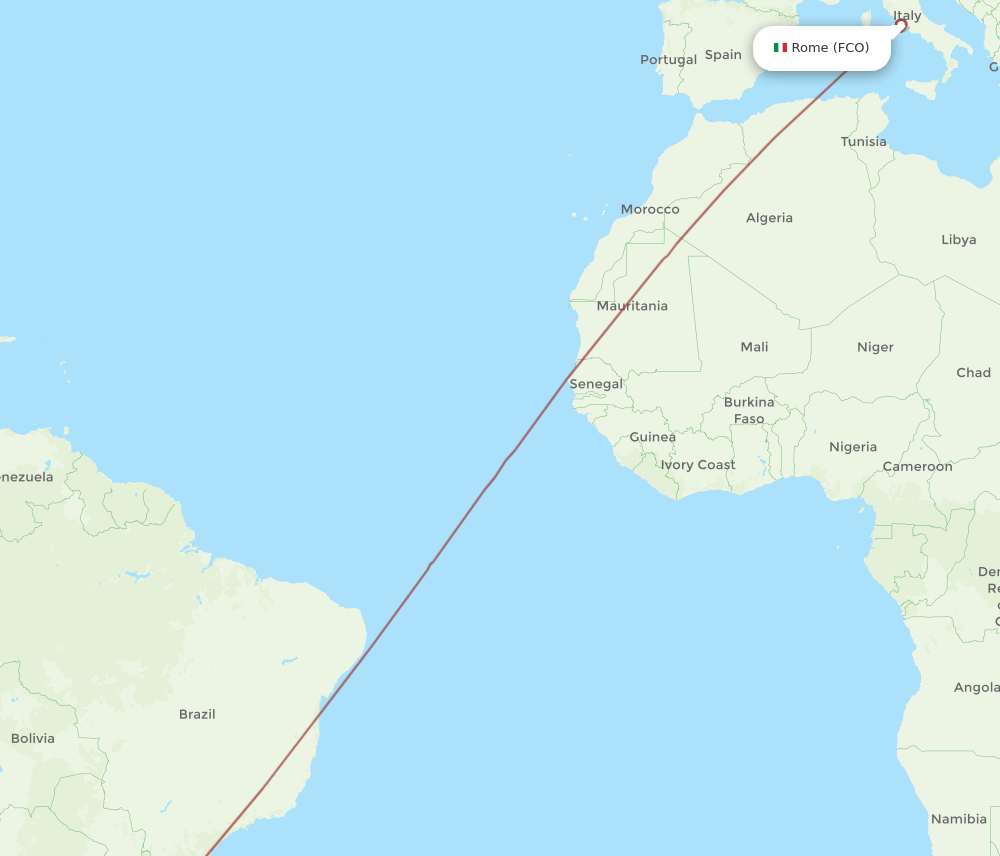 FCO-PDP flight routes