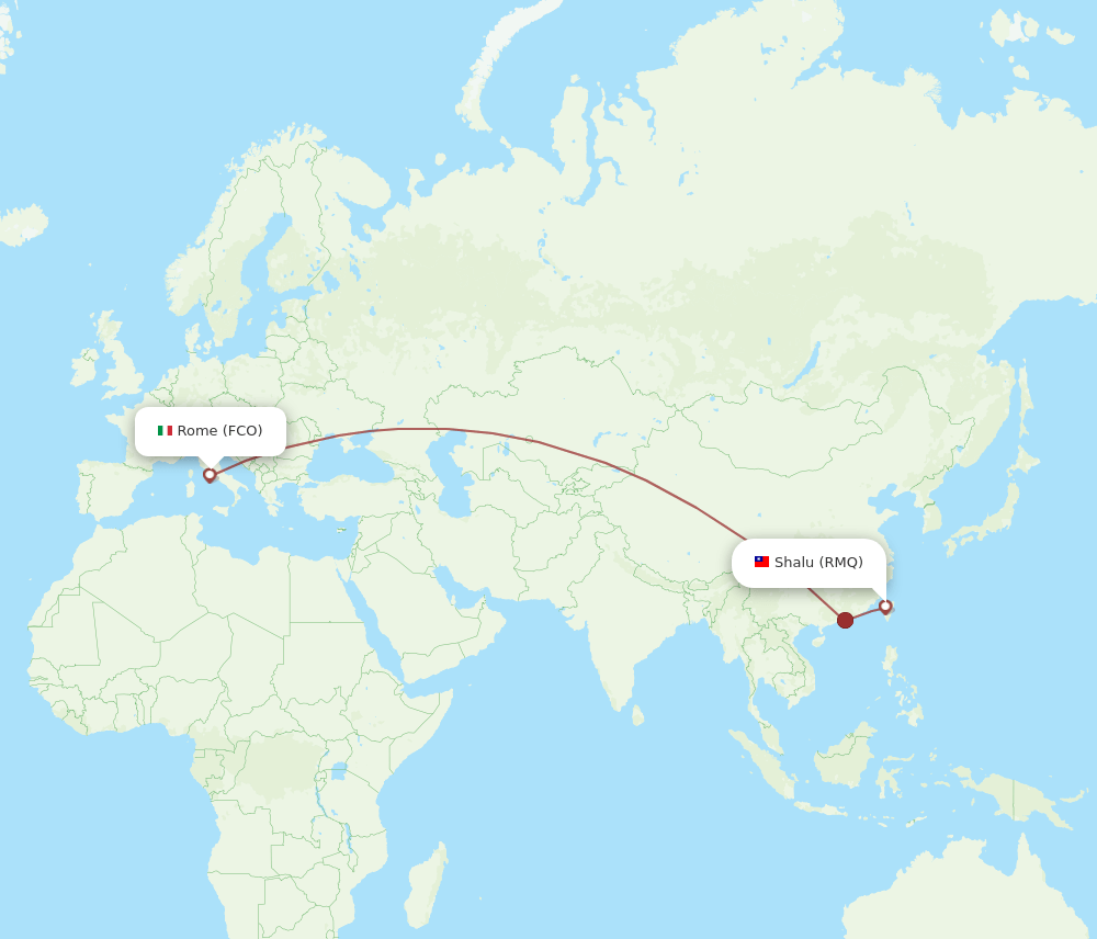 FCO-RMQ flight routes