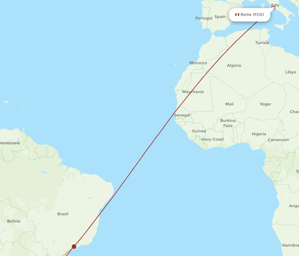 FCO-ROS flight routes
