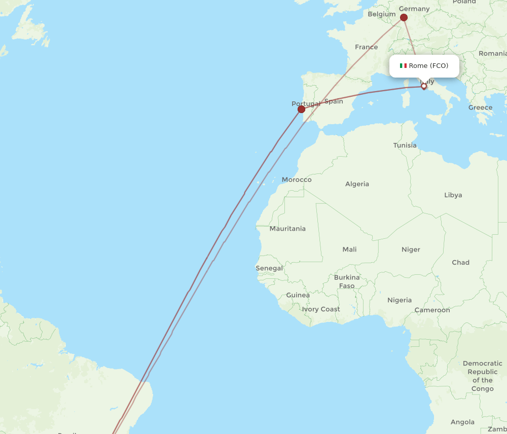 FCO-VCP flight routes