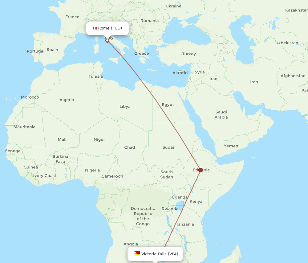 FCO-VFA flight routes