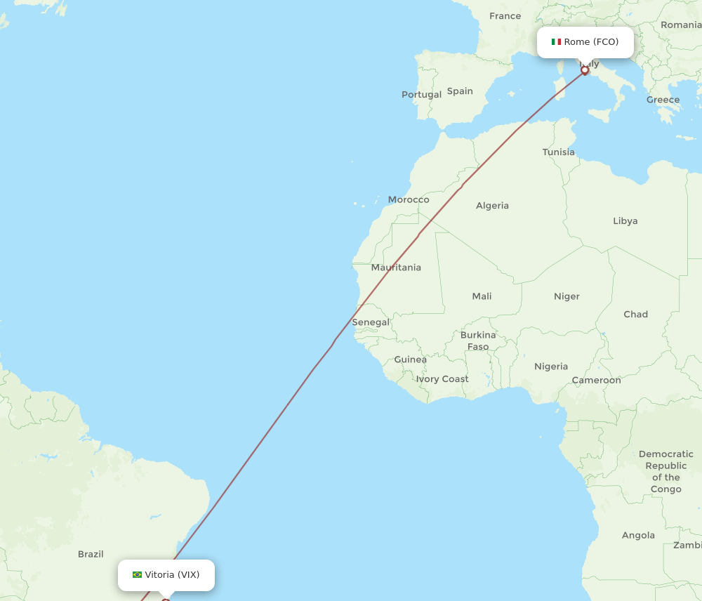FCO-VIX flight routes