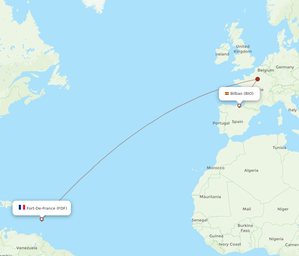 FDF-BIO flight routes