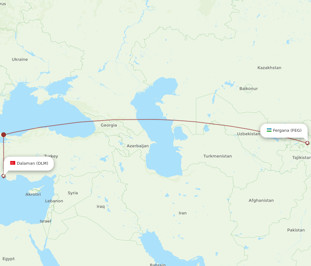 FEG-DLM flight routes