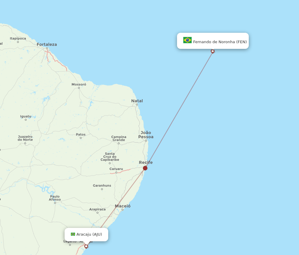 FEN-AJU flight routes