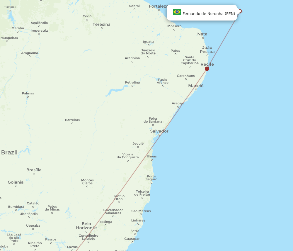 FEN-GRU flight routes