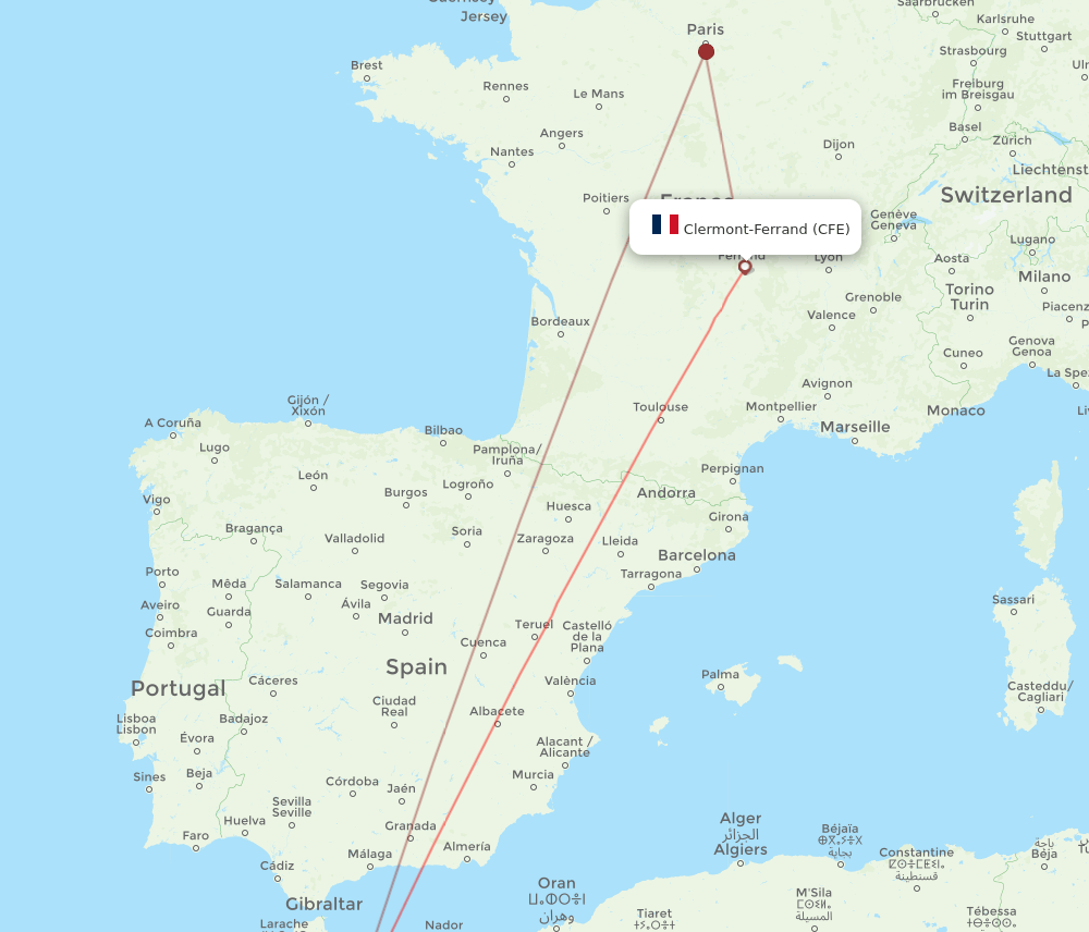 FEZ-CFE flight routes