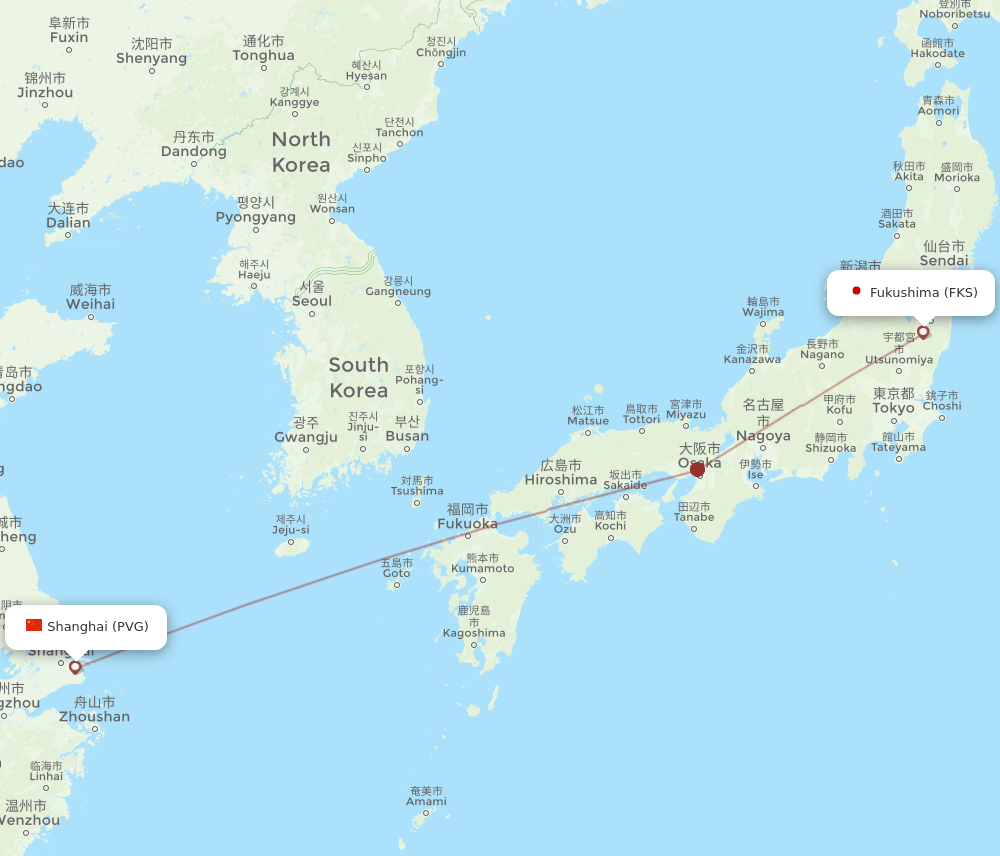 all-flight-routes-from-fukushima-to-shanghai-fks-to-pvg-flight-routes