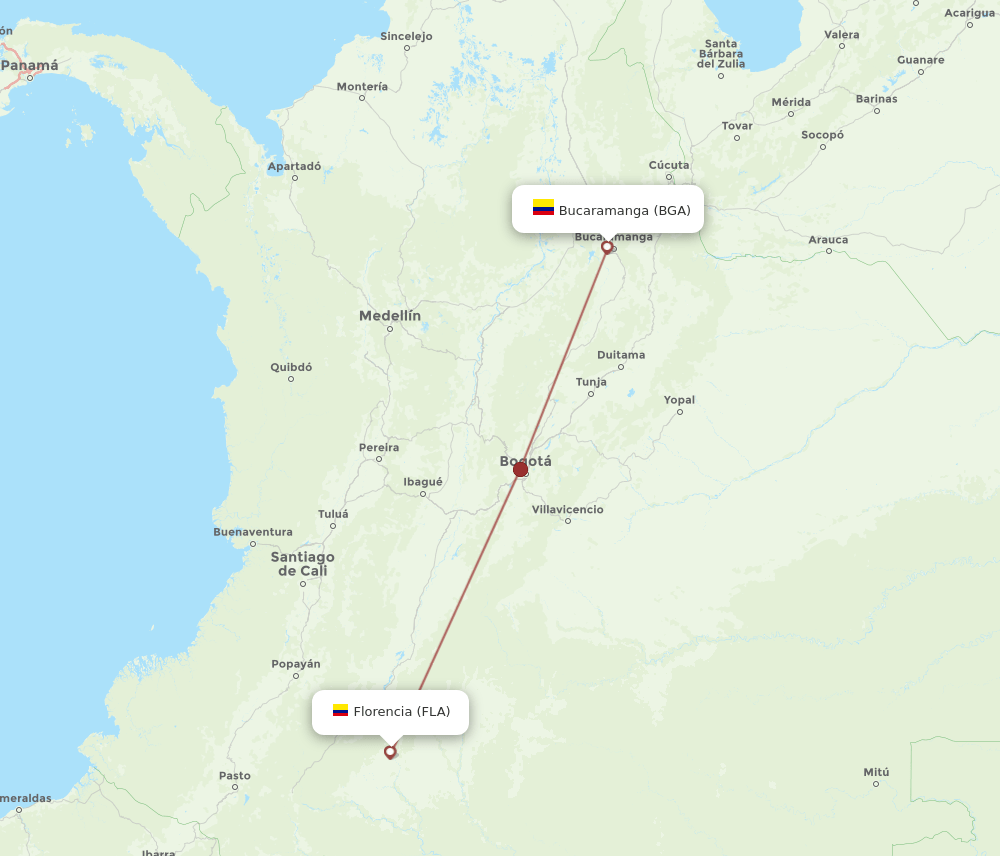FLA-BGA flight routes