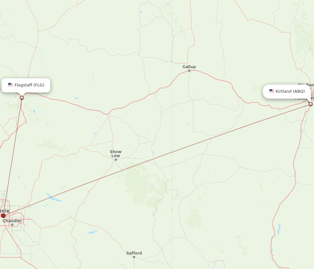 FLG-ABQ flight routes