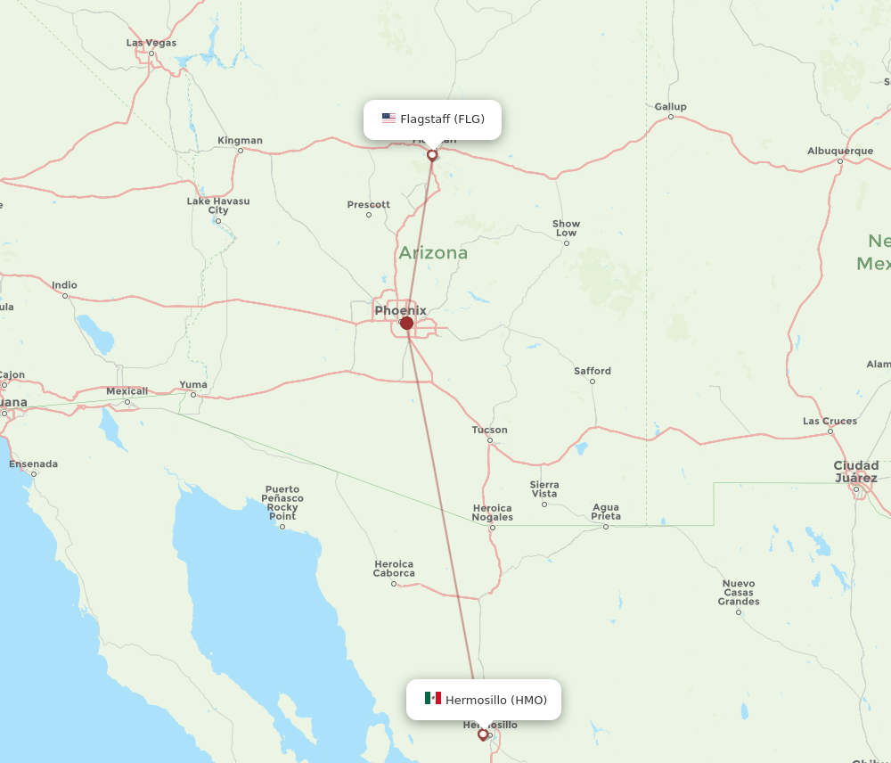 FLG-HMO flight routes