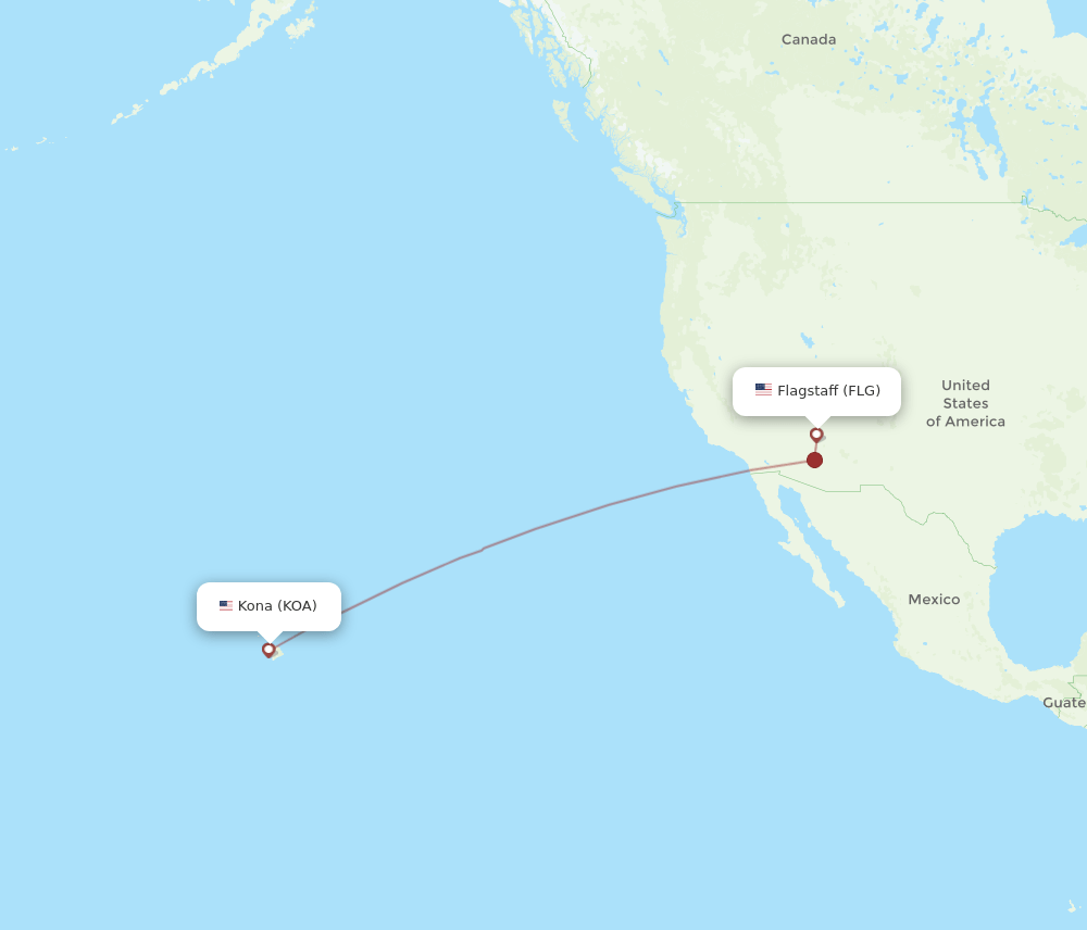 FLG-KOA flight routes