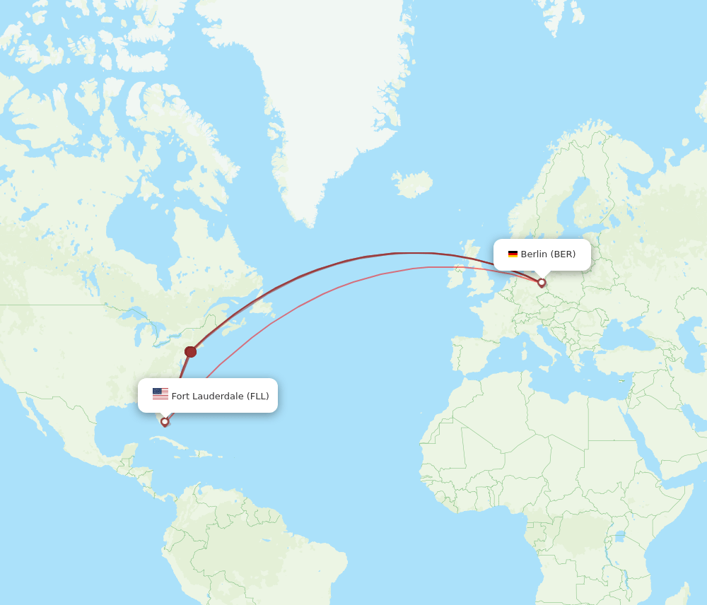 FLL-BER flight routes