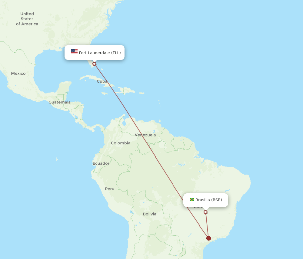 FLL-BSB flight routes