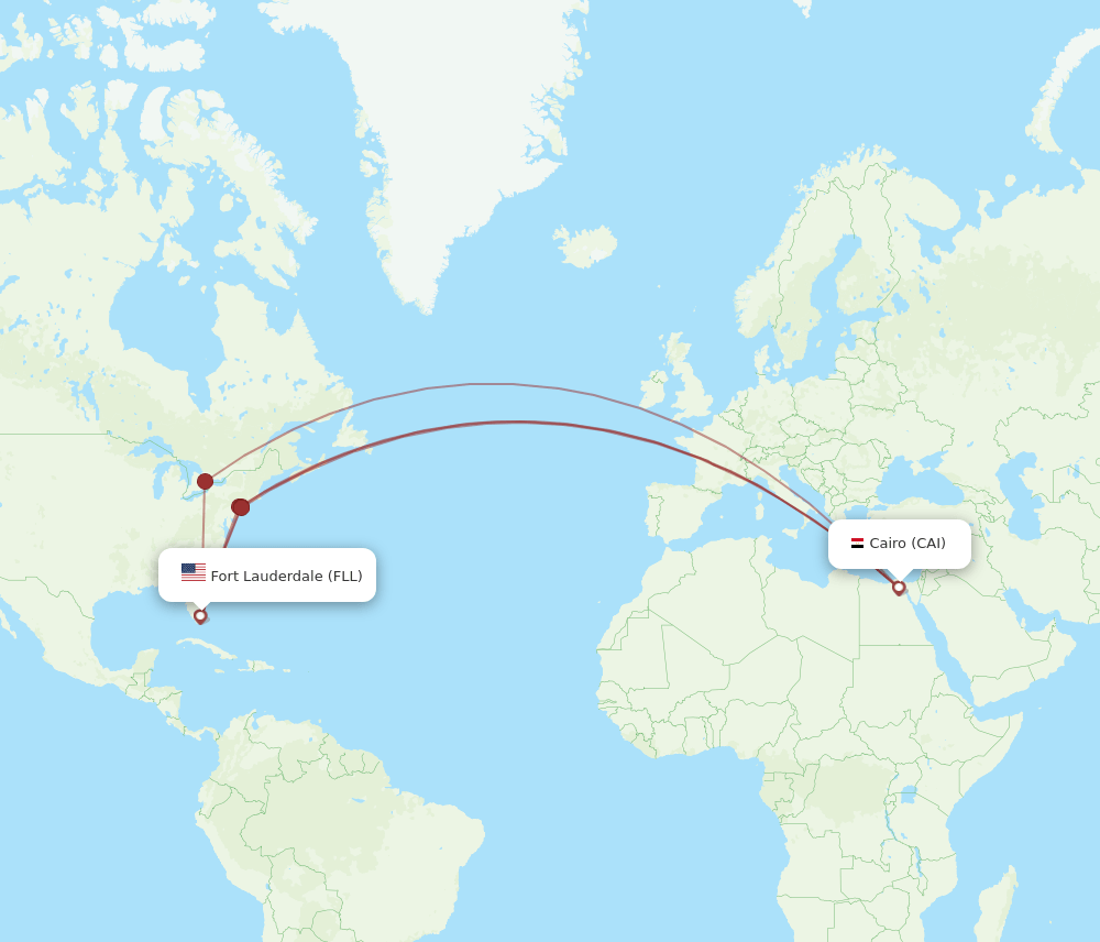 FLL-CAI flight routes