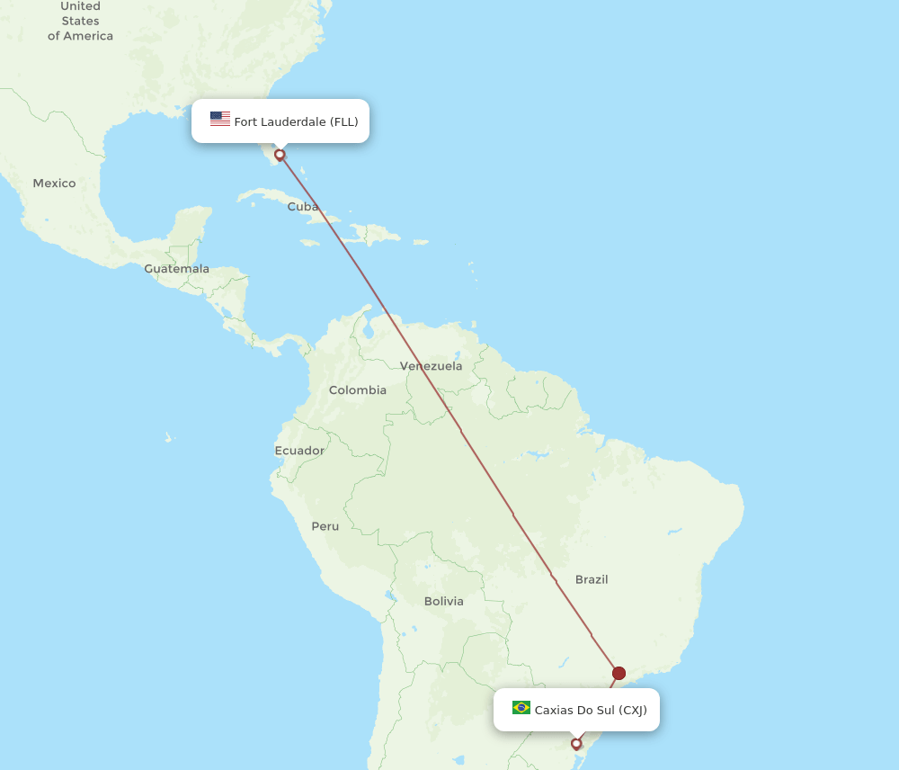 FLL-CXJ flight routes