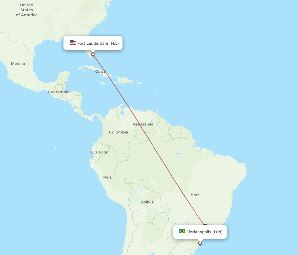 FLL-FLN flight routes