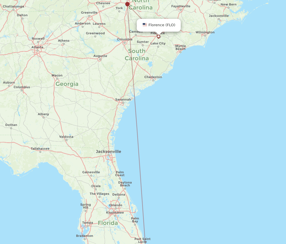 FLL-FLO flight routes