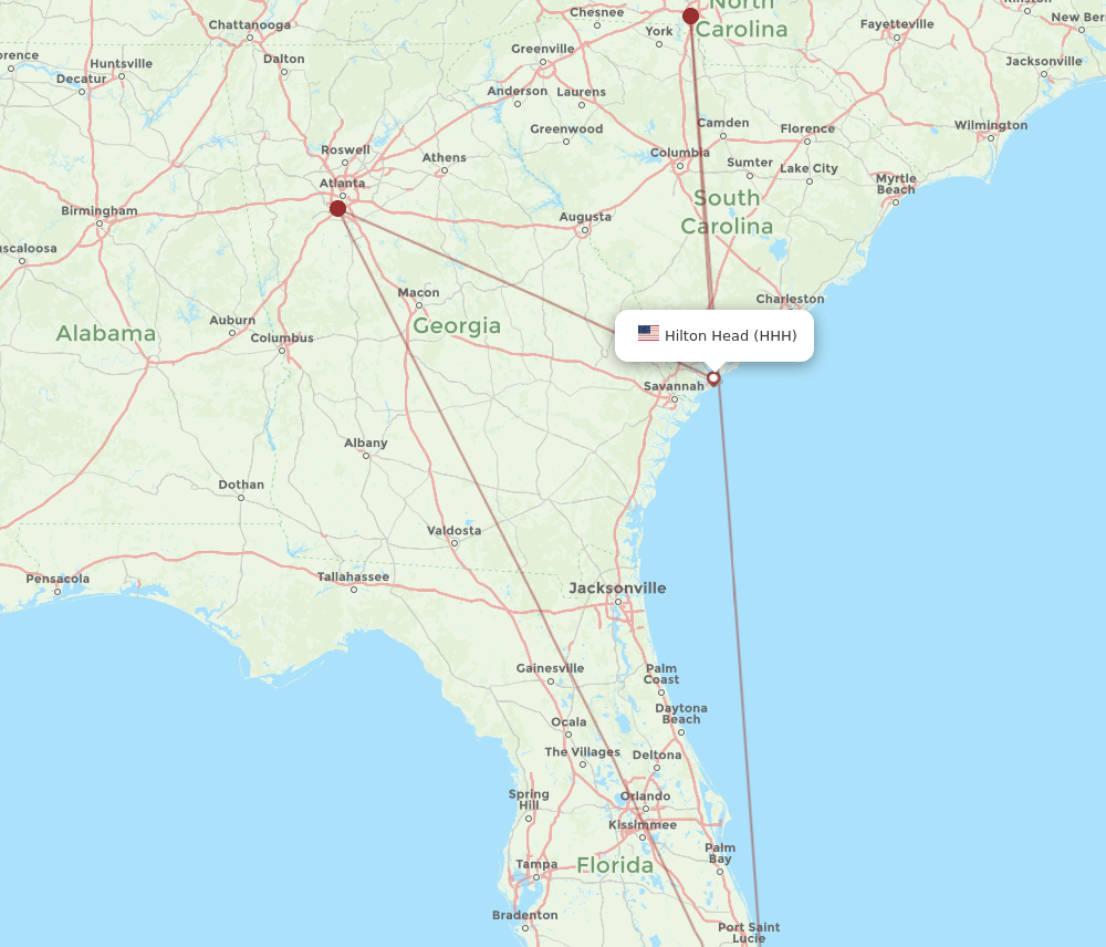 FLL-HHH flight routes