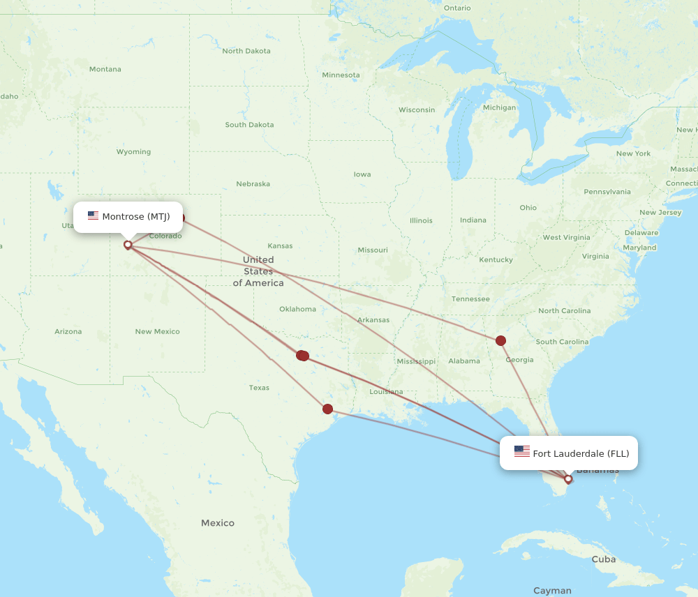 FLL-MTJ flight routes