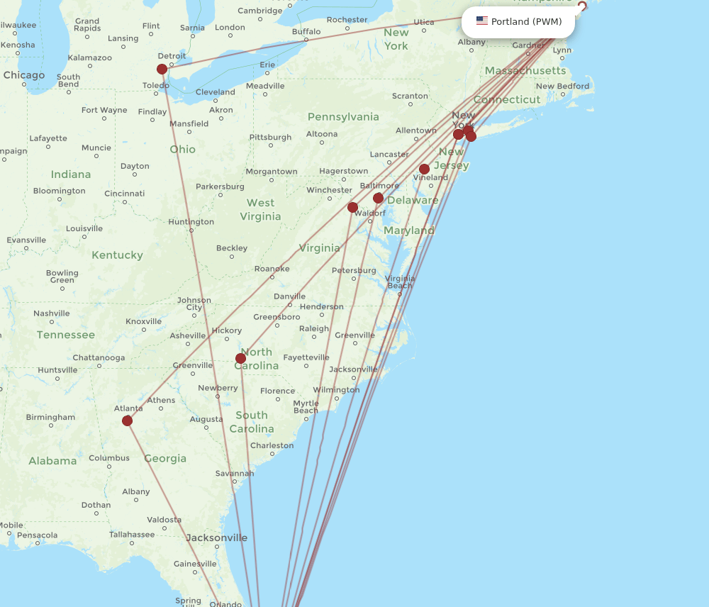 FLL-PWM flight routes