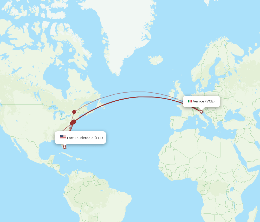 FLL-VCE flight routes