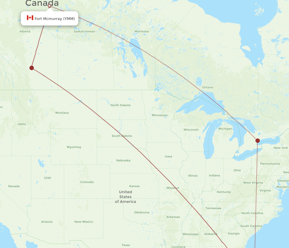 FLL-YMM flight routes