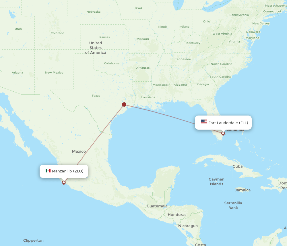 FLL-ZLO flight routes