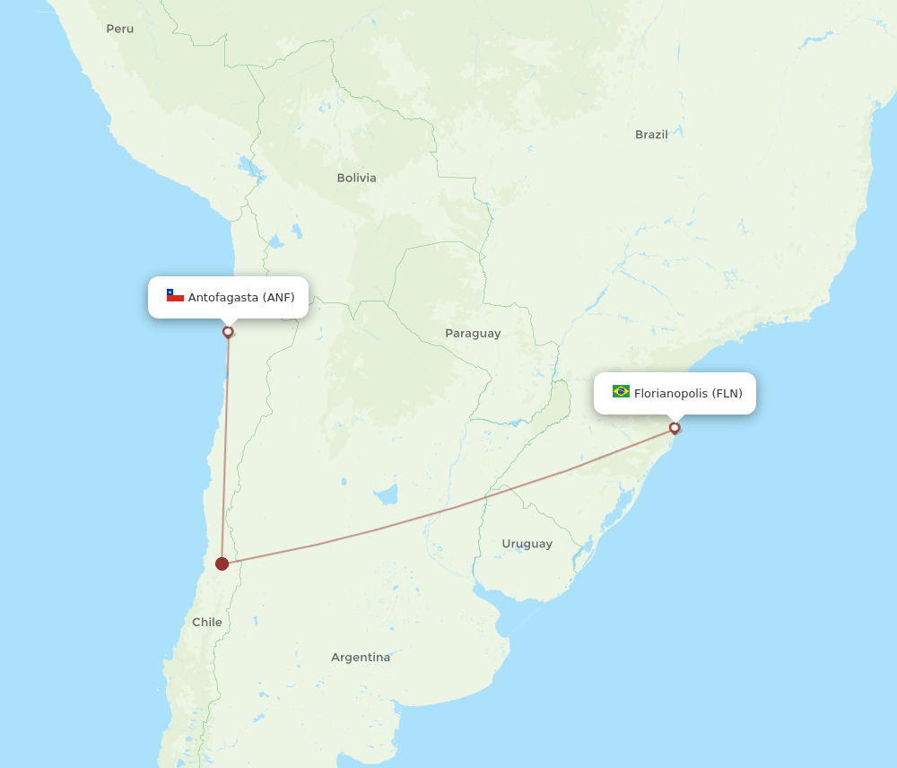 FLN-ANF flight routes