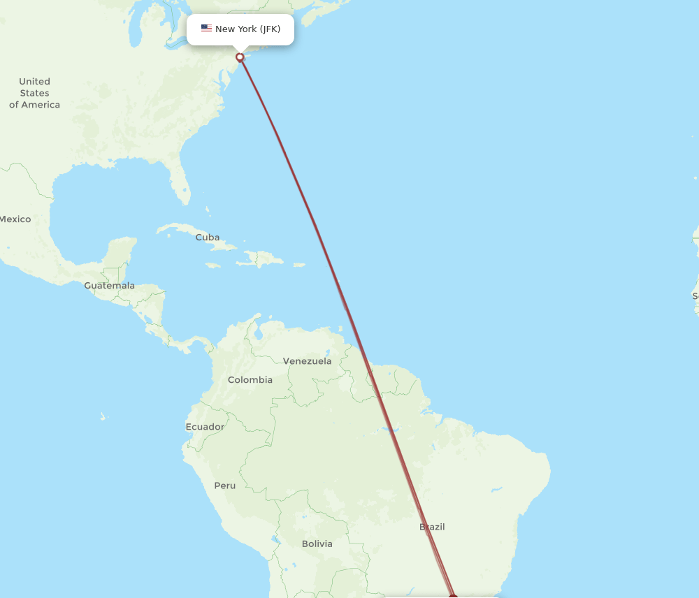 FLN-JFK flight routes