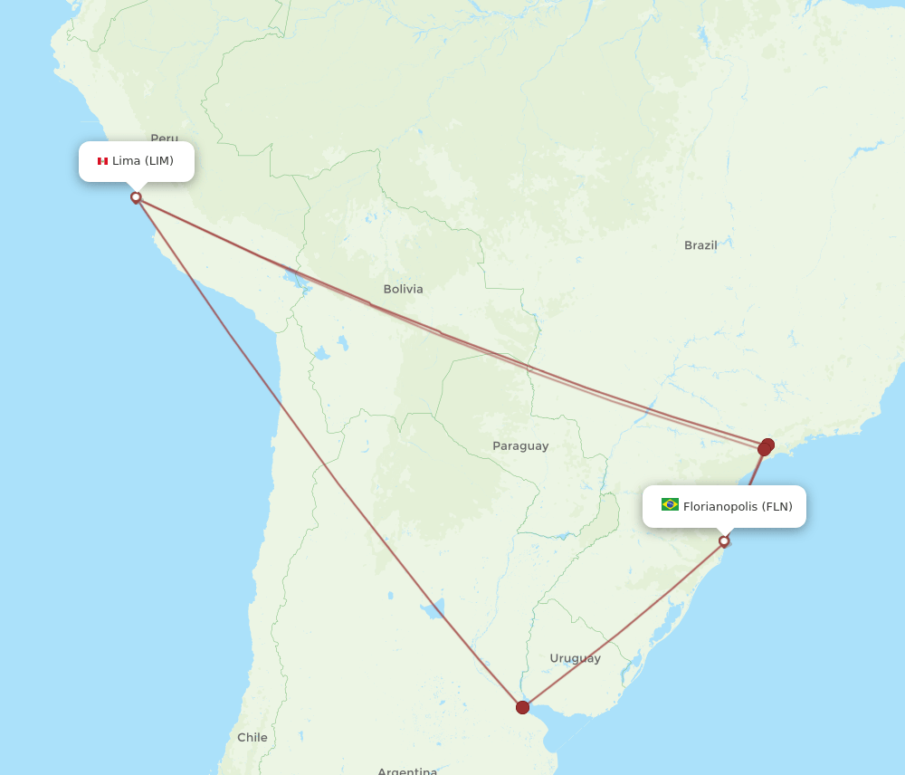 FLN-LIM flight routes