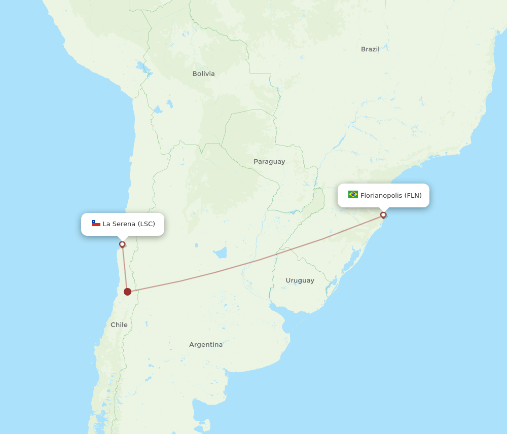 FLN-LSC flight routes