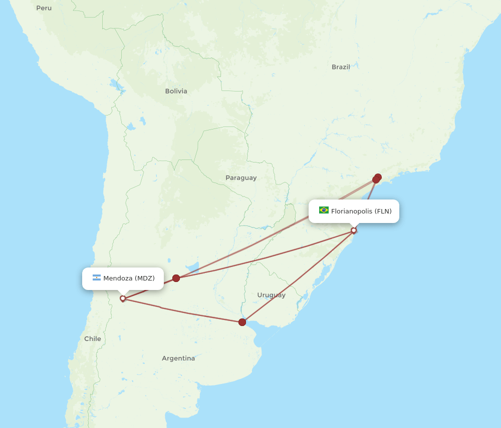 FLN-MDZ flight routes