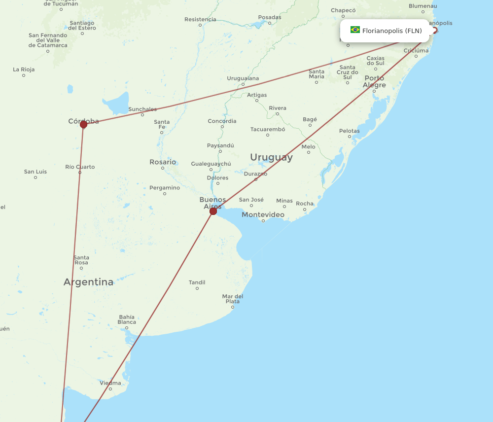 FLN-REL flight routes
