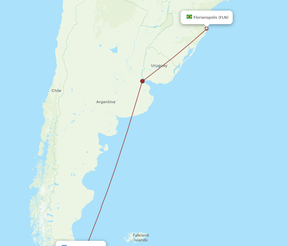 FLN-RGA flight routes