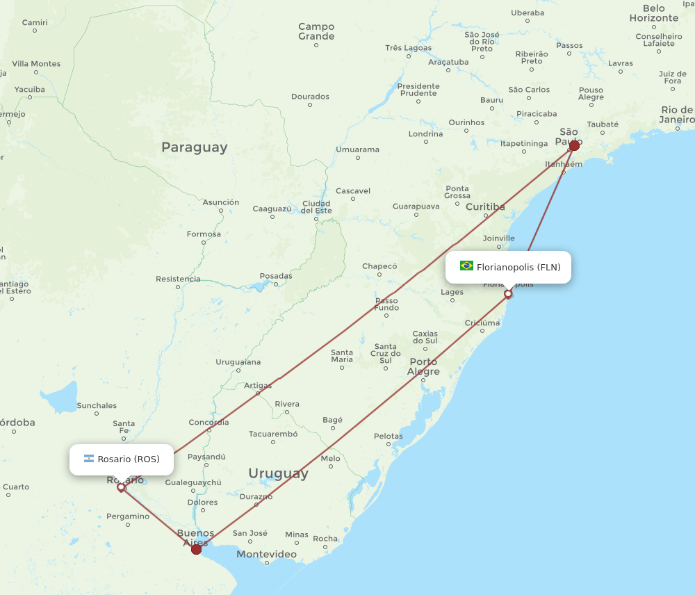FLN-ROS flight routes